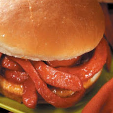 Barbecued Worm Sandwiches (Halloween  or Anytime!)