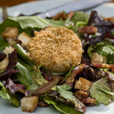 Warm Nut Encrusted Goat Cheese Salad with Bacon Lardons