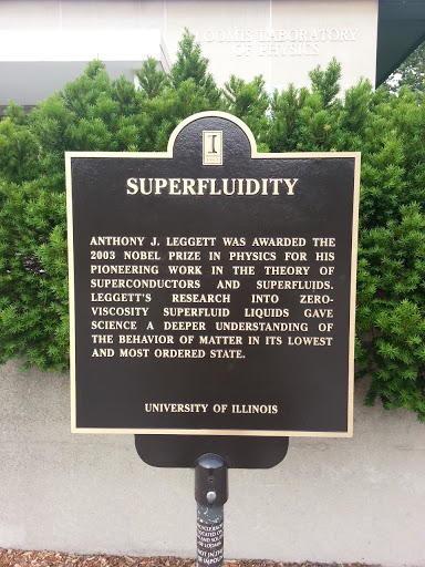 Anthony Leggett Superfluidity Nobel Prize Memorial Plaque