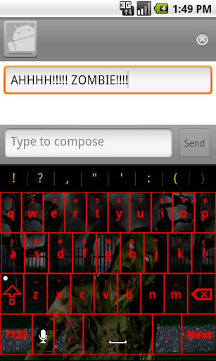 Zombie Keyboard Skin 2