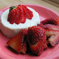 Vanilla Bean Panna Cotta with Balsamic Glazed Strawberries