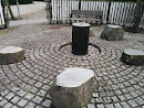 Lonely Round Stone Fountain 