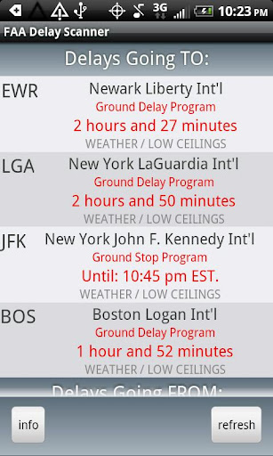 FAA Airport Delay Scanner