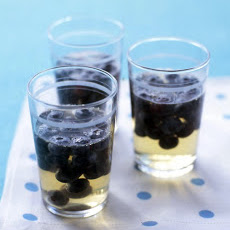 Grape Gelatin with Blueberries