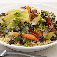 Vegetable Couscous with Moroccan Pesto