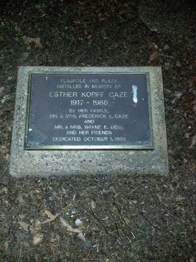 Esther Korff Caze Memorial Flagpole