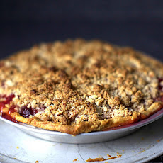 Sour Cherry Pie with Almond Crumble