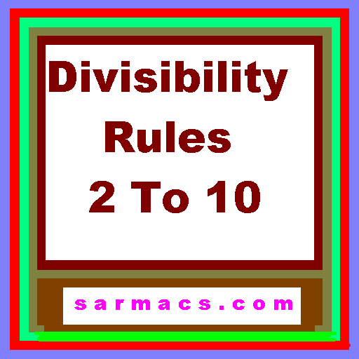 Divisibility Rules 2 to 10 LOGO-APP點子