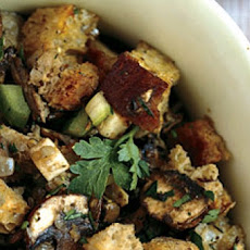Giblet and Mushroom Bread Salad