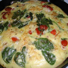 Frittata With Cherry Tomatoes and Baby Spinach