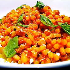 Fregola Sarda with Tomato, Pecorino, and Basil