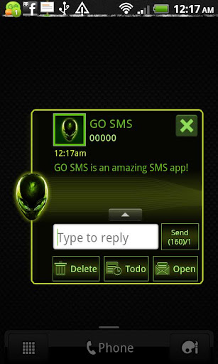 GO SMS Pro Alien theme