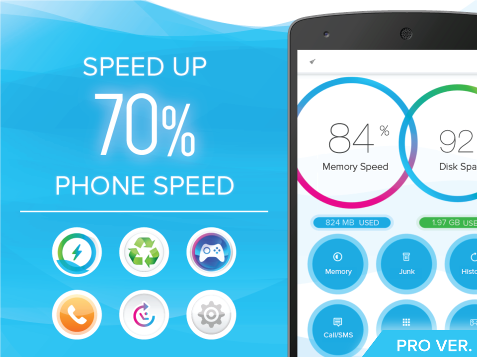 Android application Booster - Speed Cleaner Pro screenshort