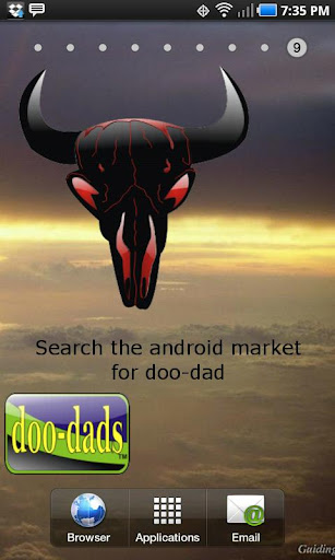 Bull Skull black doo-dad