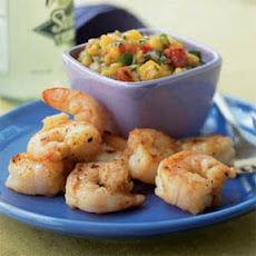 Spiced Shrimp with Peach Salsa