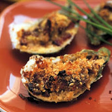 Baked Oysters with Bacon and Leeks