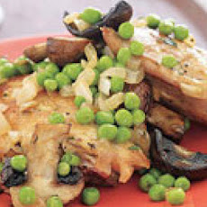 Chicken with Mushrooms and Peas