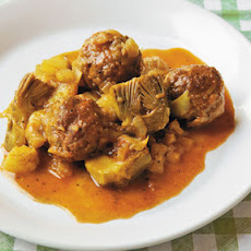 Braised Meatballs with Artichokes and Fennel