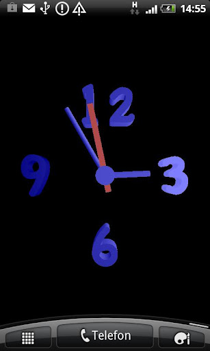 3D Blue Plastic Clock