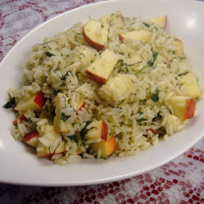 Maple-Walnut Chicken Thighs and Cheddar Apple Rice (Rachael Ray)