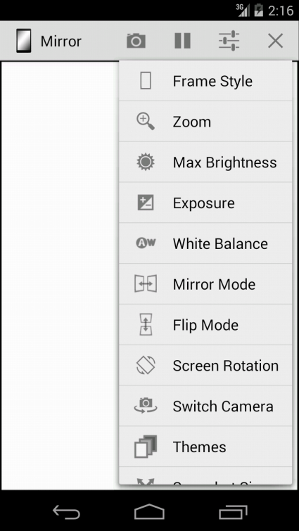 Android application Mirror Free screenshort