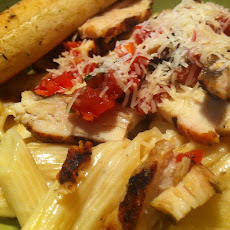 Three Cheese Chicken Penne Pasta Bake