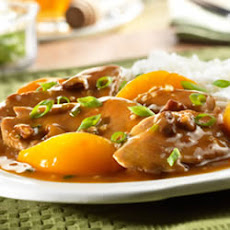 Pork Tenderloin with Peach and Pecan Sauce
