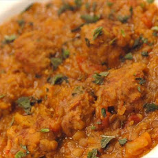 Spicy Lamb Meatballs and Lentils