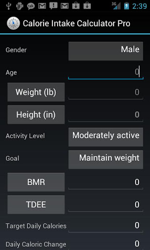 Calorie Intake Calculator