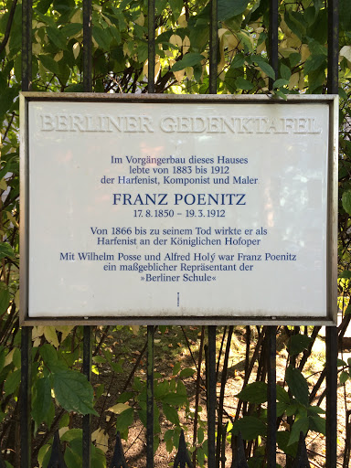 Berliner Gedenktafel - Franz Poenitz