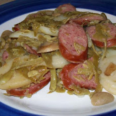 Potato/Green Bean/Mushroom Sausage Skillet