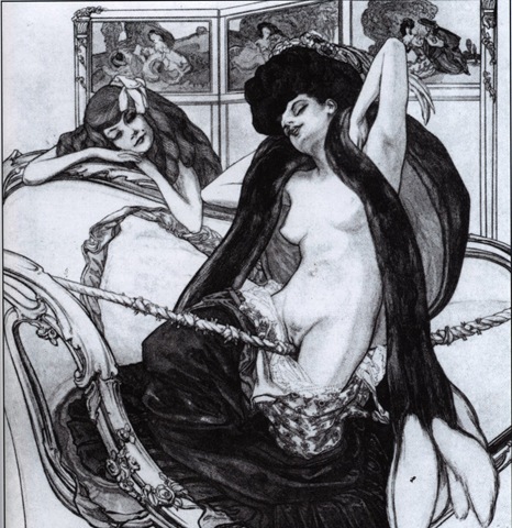 [Franz von Bayros, Dessins amoureux, 1907 Le jardin d'Aphrodite..jpg]