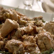 Braised Capon with Pearl Onions