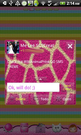 【免費個人化App】GO SMS - Wild Animal Print-APP點子