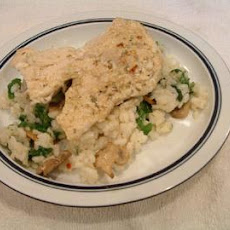 Arugula and Mozzarella Arborio (Risotto) With Grilled Chicken