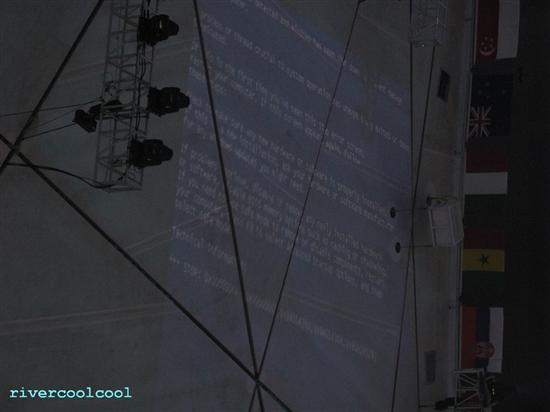 Bluescreen on the Beijing Olympic games opening ceremony