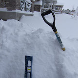 Deep snow. Snow above a 36" measuring stick.
