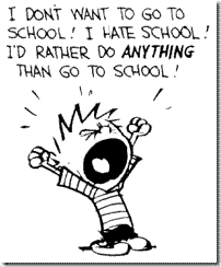 «Не хочу в школу! Ненавижу школу! Я скорее буду бездельничать, чем пойду в школу!» - говорит милый мальчик. (Современность, нравственность, духовность)
