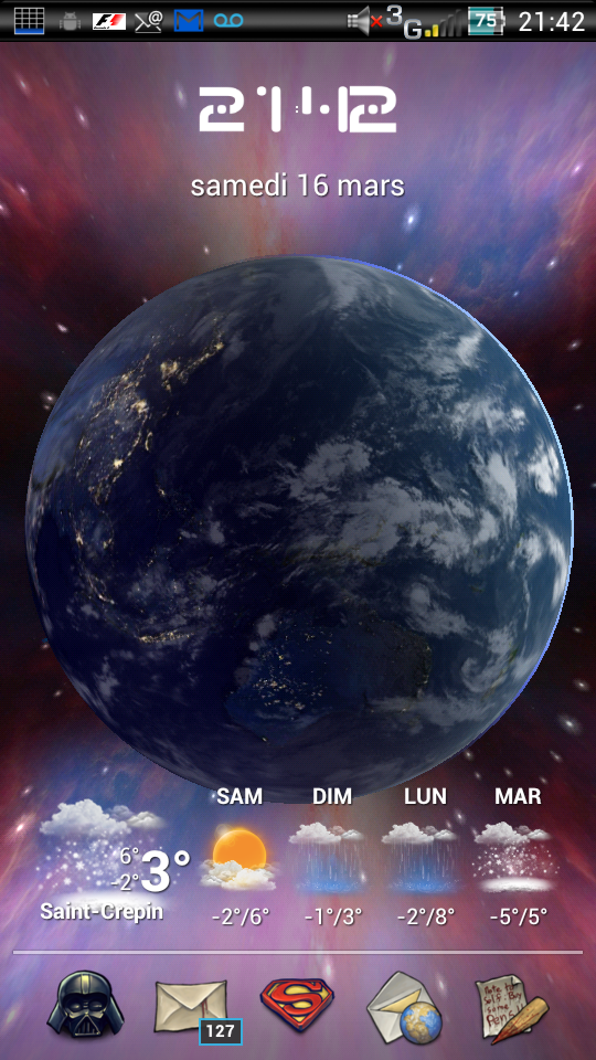 Android application Earth Live Wallpaper HD screenshort