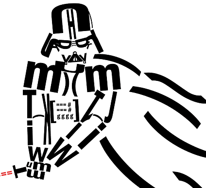 Tyopgraphic Darth Vader