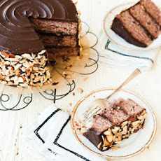 Jam Cake with Caramel Chocolate Ganache