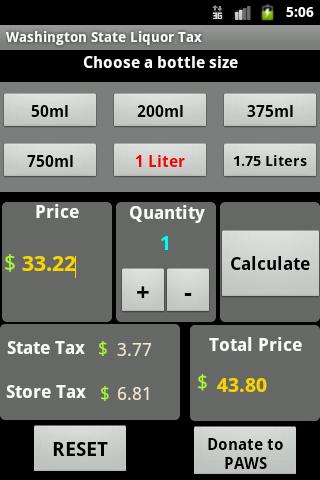 Washington State Liquor Tax