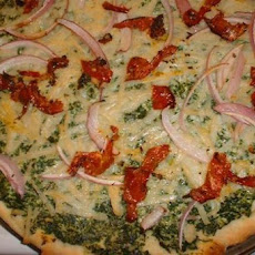 Spinach Alfredo Pizza - Vegan