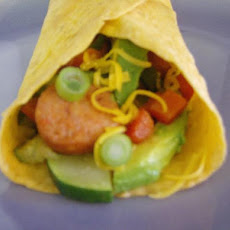 Mediterranean Sausage Wrap (With Vegetarian Option)