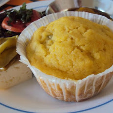 Eggless Cornmeal Muffins with dried tomatoes and black olives