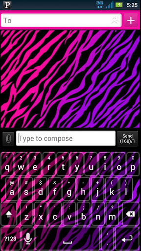 Girly Zebra Keyboard Skin