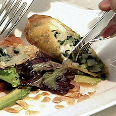 Crab Spring Rolls with Pink Grapefruit, Avocado and Toasted Almonds
