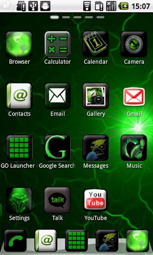 Green Blade Theme GO Launcher