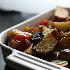 Twice-Roasted Potatoes With Onion, Herbs and Chilli
