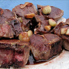 Lamb Chops (Or Cutlets) W/Caramelized Garlic